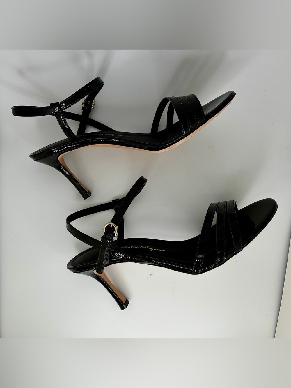 Salvatore Ferragamo Black Patent 70mm